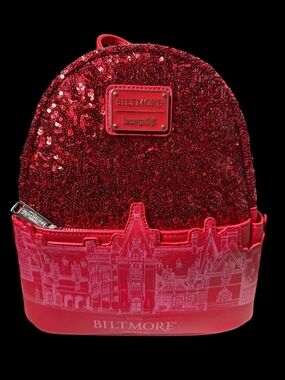 Loungefly Biltmore House Exclusive Red Sequin Mini Backpack